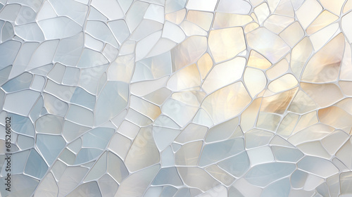 glass texture with abstract voluminous light and light colors, predominating blue tones and in the upper right corner some warmer tones begin, the crystals are separated by a thin membrane photo