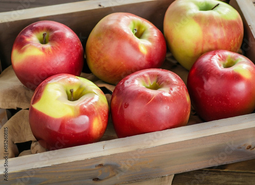 Red apples, organic apples and Chief apples, Santa Claus apples