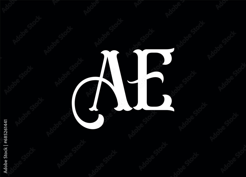 AE letter logo ,vector logo ,monogram logo design AE letter logo ,vector logo ,monogram logo design