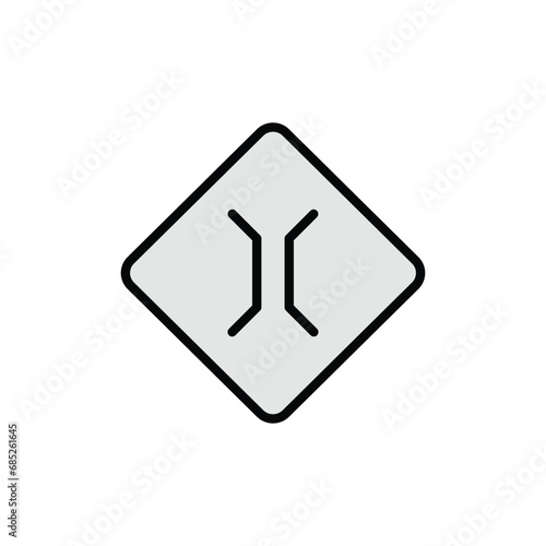 Bridge Road icon design with white background stock illustration