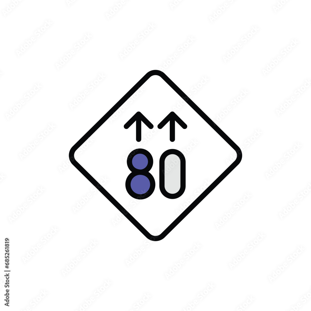 Speed Limit icon design with white background stock illustration Speed Limit icon design with white background stock illustration
