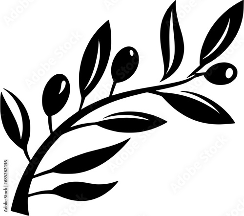 Simple Anti-war Olive Branch Vintage Outline Icon