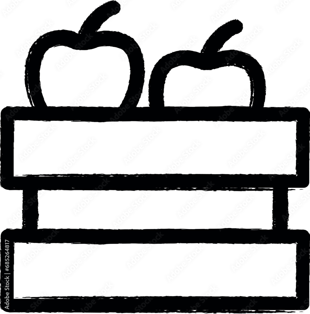 Box, apple icon grunge style vector Box, apple icon grunge style vector
