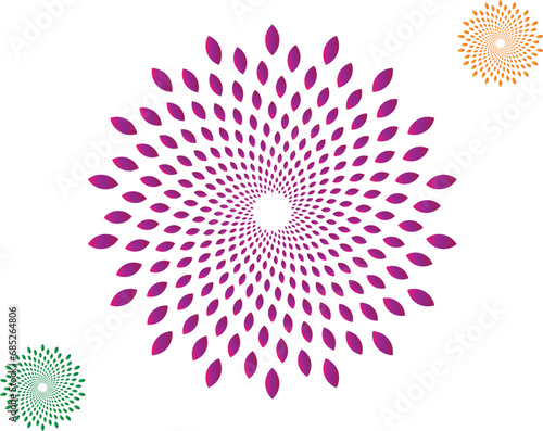 Mandala vector gradient abstract with circles