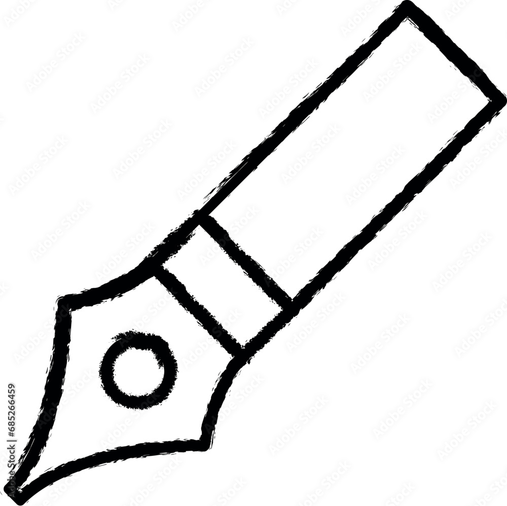 finance pen 2 colored line icon grunge style vector finance pen 2 colored line icon grunge style vector