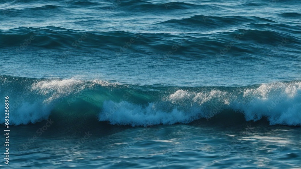 wave of the sea  A blue water sea waves pattern, showing the variation and the randomness of the water.  