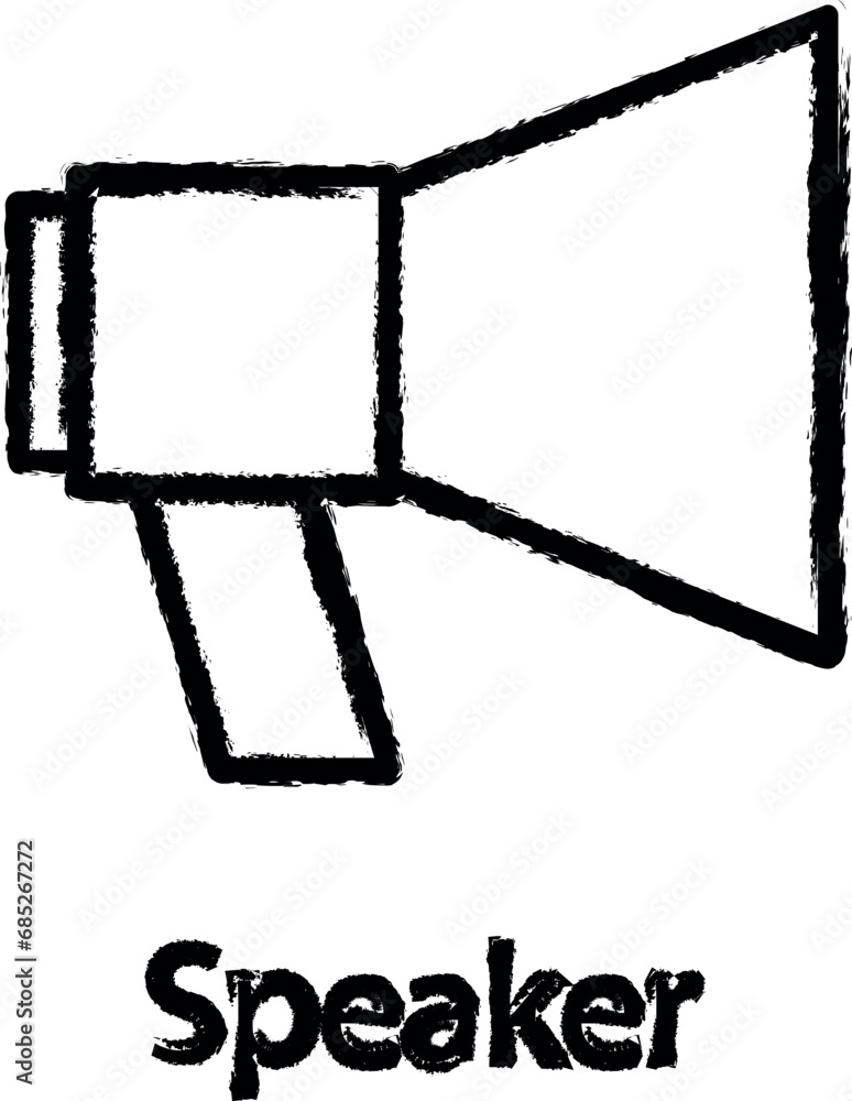 loudspeaker icon grunge style vector loudspeaker icon grunge style vector