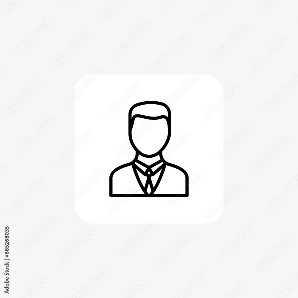 Businessman, Business, Entrepreneurship, line icon, outline icon, pixel perfect icon
