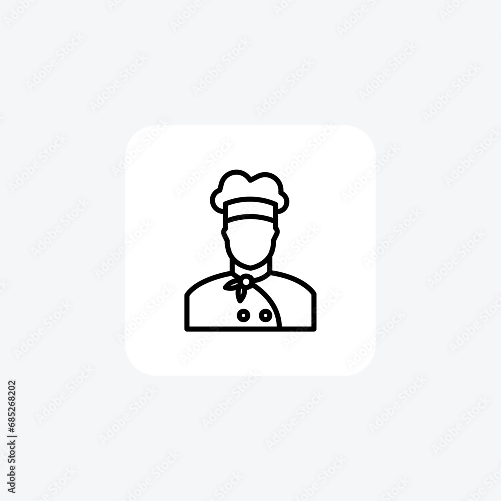 Chef, Cooking, Culinary Arts, line icon, outline icon, pixel perfect icon Chef, Cooking, Culinary Arts, line icon, outline icon, pixel perfect icon