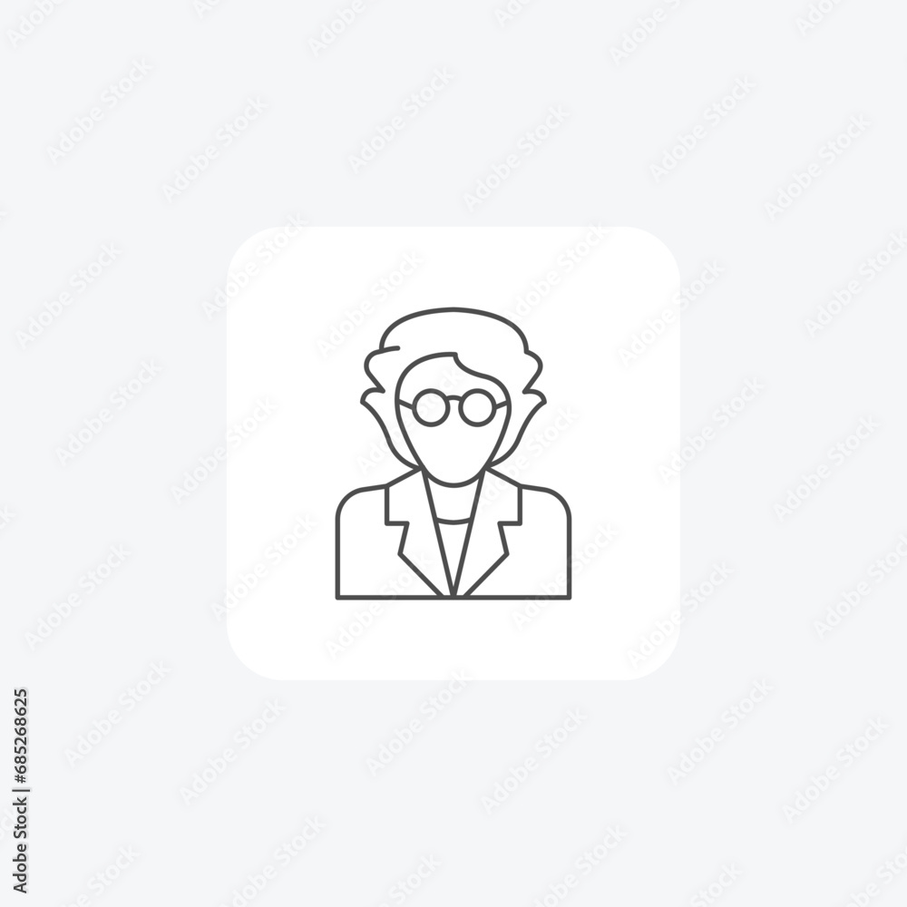 Scientist, Science, Research, thin line icon, grey outline icon, pixel perfect icon Scientist, Science, Research, thin line icon, grey outline icon, pixel perfect icon