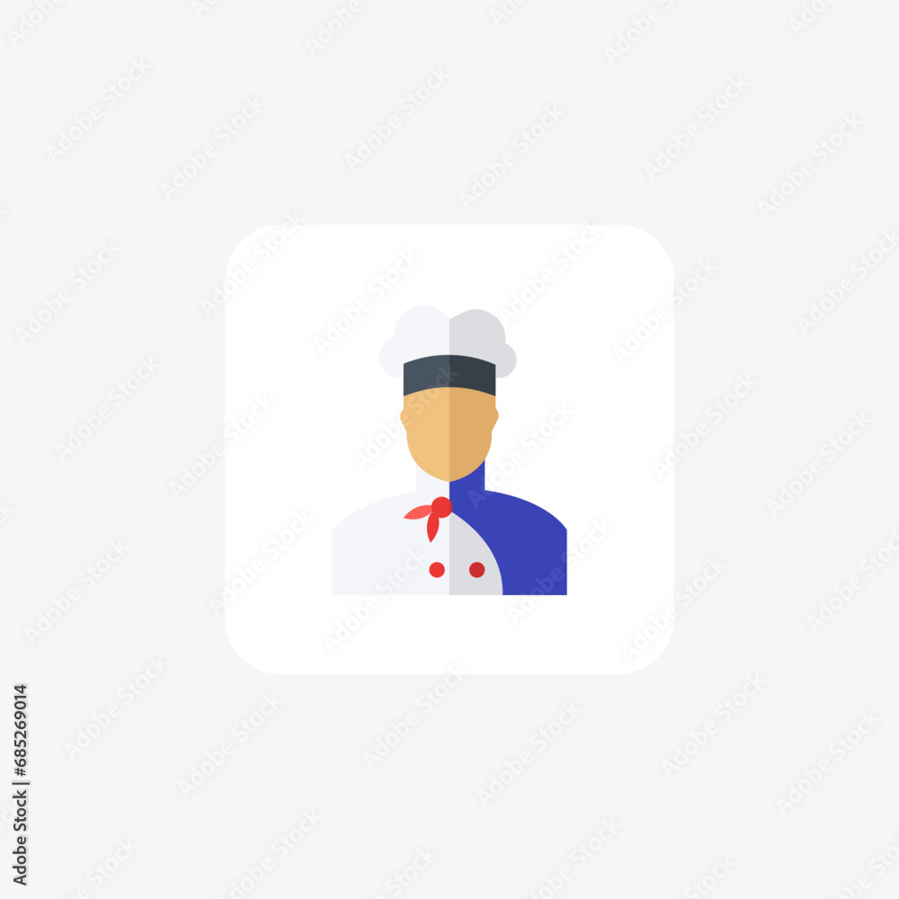 Chef, Cooking, Culinary Arts, flat color icon, pixel perfect icon Chef, Cooking, Culinary Arts, flat color icon, pixel perfect icon