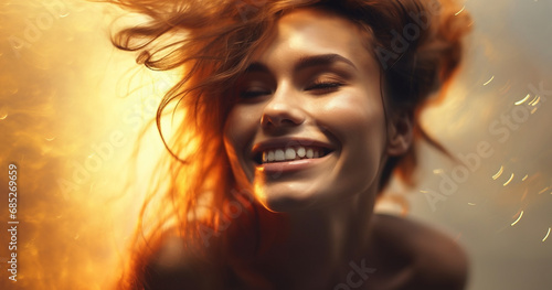 Stunning woman with beautiful smile