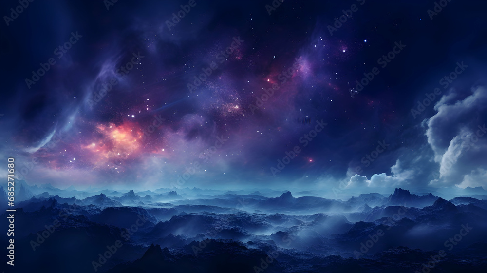 Universe space galaxy planet milky way solar system technology background wallpaper illustration ,Generated with AI. Universe space galaxy planet milky way solar system technology background wallpaper illustration ,Generated with AI.