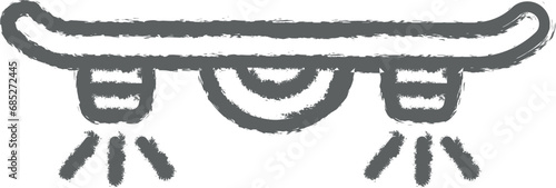 Hover board, technology icon grunge style vector