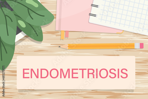 concept of endometriosis disease- vector illustration
