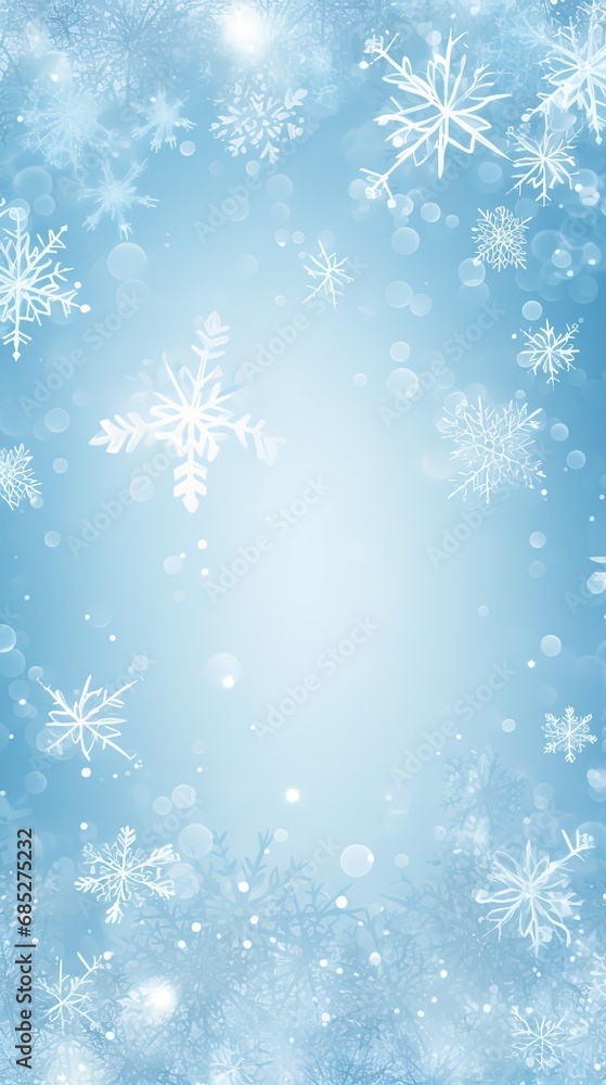 Christmas frame for text, white snowflakes on blue background, copyspace Christmas frame for text, white snowflakes on blue background, copyspace
