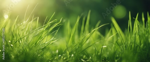 spring green background with twig and grass framing