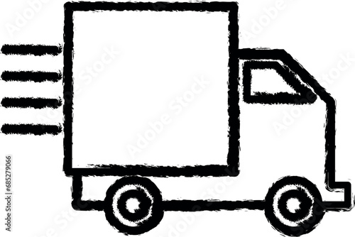 fast delivery icon grunge style vector