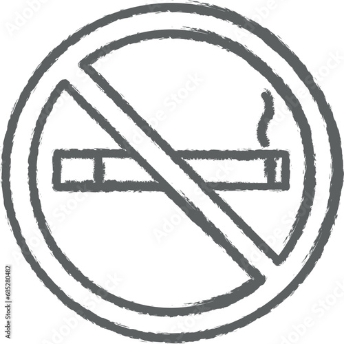 No smoking, sign, mall icon grunge style vector