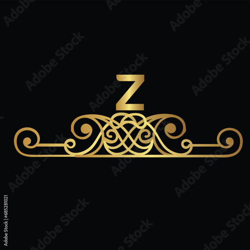 luxury golden latter logo design Creative Initial letter Z logo design with modern business vector template. Creative isolated Z monogram logo design