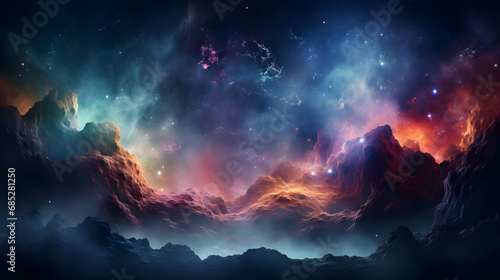 Mesmerizing Galaxy Backdrop Background for Presentations and Product Showcase,generated Ai.