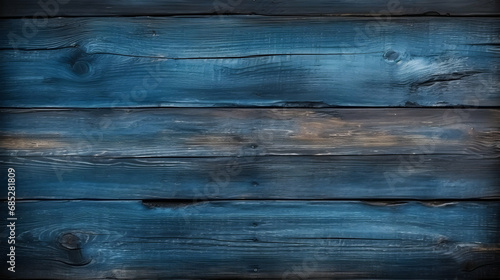 Old grunge wood plank texture background. Vintage blue wooden board wall woodworking hardwoods decoration, Generative AI