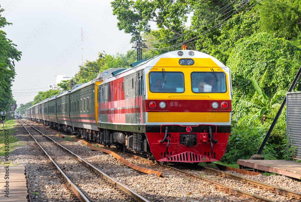 State Railway of Thailand Hitachi Electric Diesel Locomotive Passenger train State Railway of Thailand Hitachi Electric Diesel Locomotive Passenger train