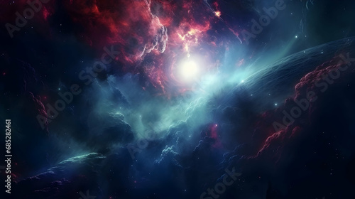 Planets and galaxy  science fiction wallpaper. Beauty of deep space. Billions of galaxies in the universe Cosmic art background Generated by AI