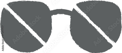 Music festival, accessory, sunglasses icon grunge style vector