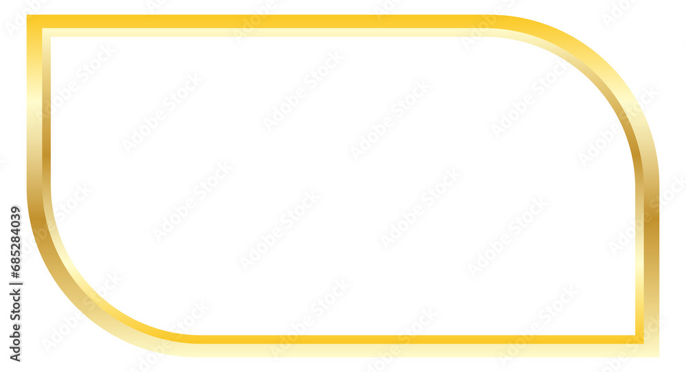 golden square frame line round corner golden square frame line round corner