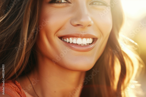 Beautiful smile of a young woman © Veniamin Kraskov