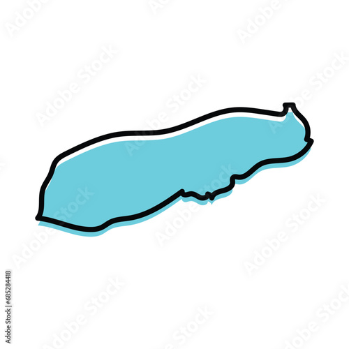 Liquica state of East Timor country map design.