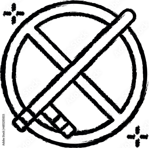 Against torture ban club icon grunge style vector