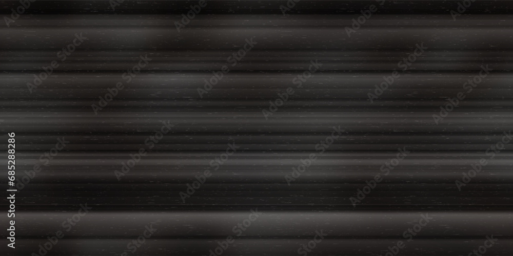 Black seamless photocopy pattern with horizontal gradient lines. Static print glitch error. Abstract paper background. Ink grunge backdrop - obrazy, fototapety, plakaty 