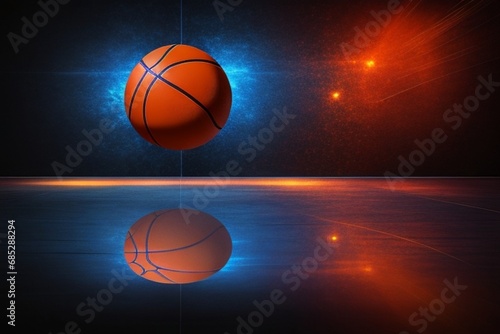 basketball ball in the basket © christmas