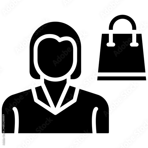Woman Shopping Icon