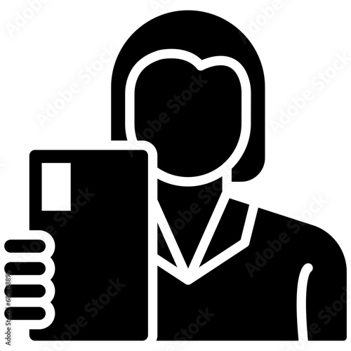 Woman Taking Selfie Icon