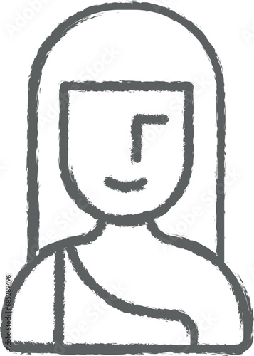 Prehistoric troglodyte icon grunge style vector