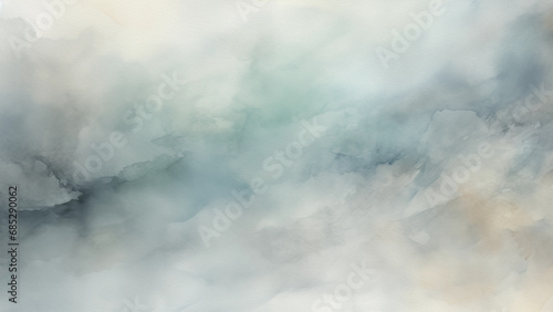 Watercolor Background Texture in Moody Grays and Blues Ethereal Storm (16:9)