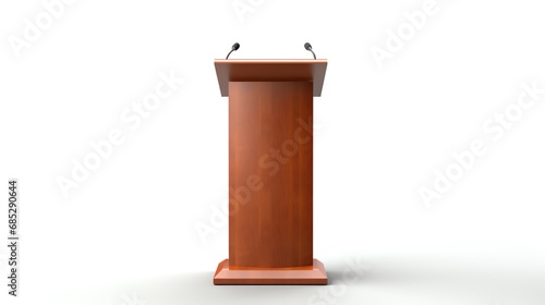 a podium with microphones