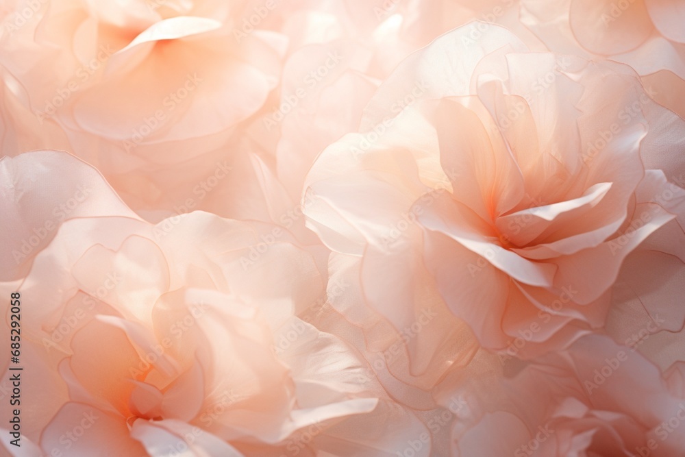 Delicate rose petals, as seen through the camera, enhance the setting with a subtle touch of romance.