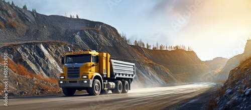 Mining truck transporting c...