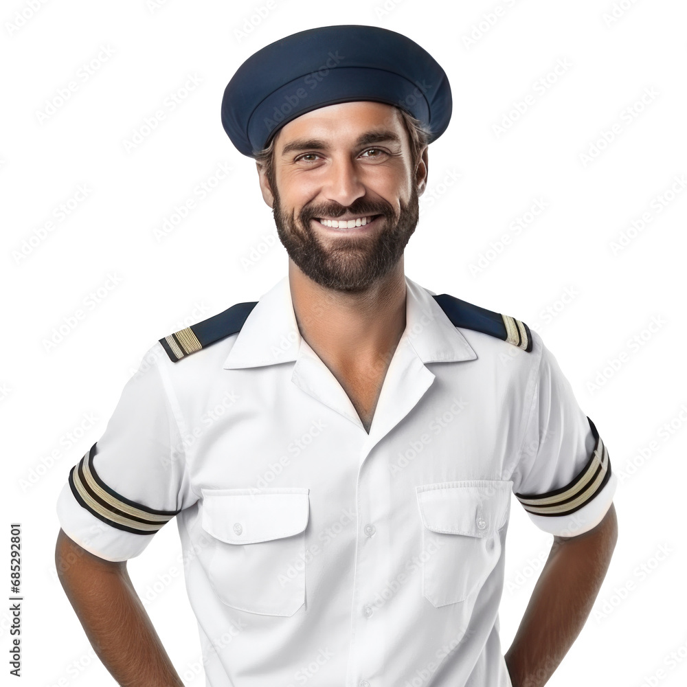 handsome seaman isolated