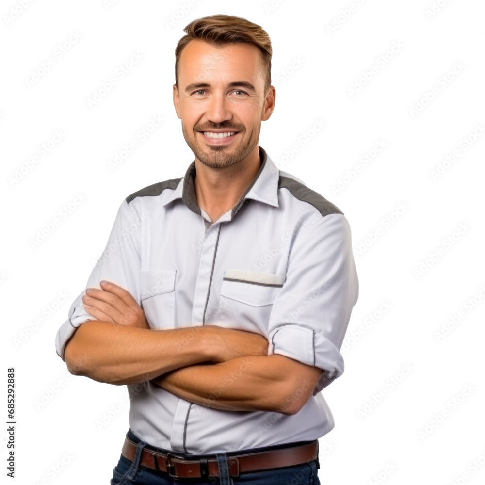 Fototapeta premium handsome driver isolated