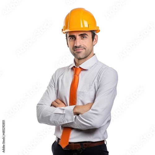 handsome engineer isolated