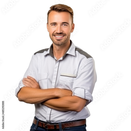 handsome driver isolated