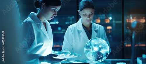 Male and female scientists ...