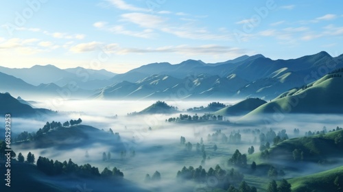 Valley in early morning UHD wallpaper