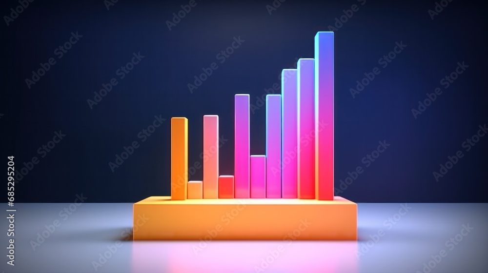 Colorful 3D Animated Bar Chart Template for Data Analysis and ...