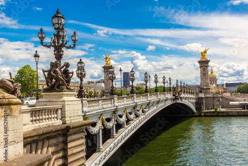 Fototapeta Naklejka Na Ścianę i Meble -  Bridge Pont Alexandre III in Paris, France